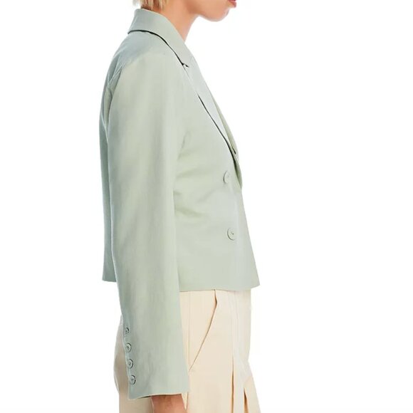 AQUA Cropped Blazer in Mint Size XS - Picture 5 of 12